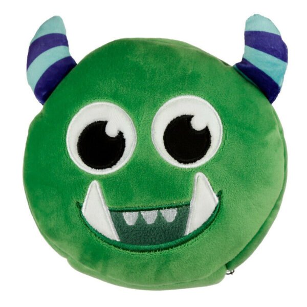 Home Decor~RESTEAZZZ GREEN MONSTARZ SUPER SOFT PLUSH TRAVEL CUSHION PILLOW & EYE MASK