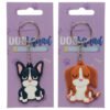 Collectable design~Cute Novelty Dog Squad PVC Keyring Novelty Key Chain French Bulldog, Hound