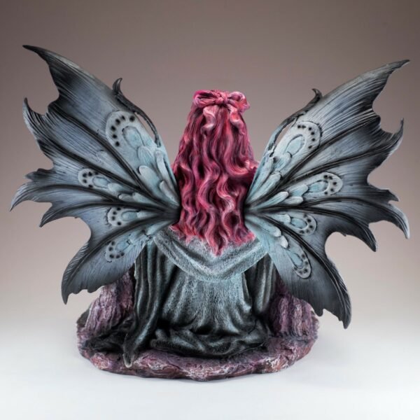 Fairy Collection~Gothic Black Fairy With Snowy Owls Figurine Statue 12.5" Wingspan New In Box!