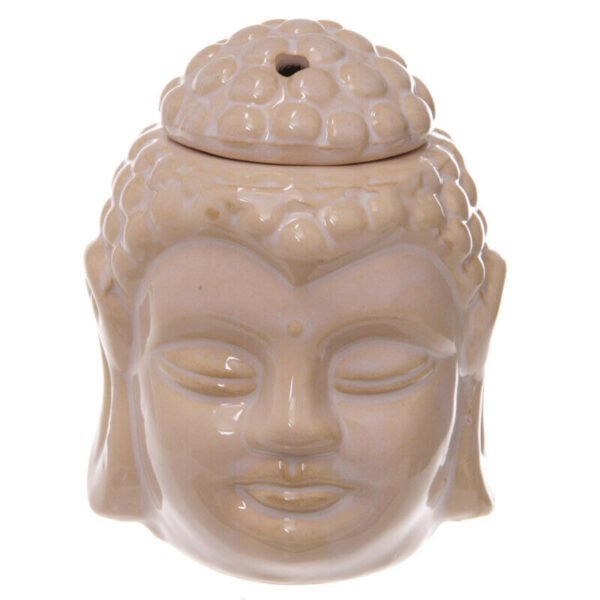 Home Fragrance~Ceramic Buddha Head Design Crackle Glazed Oil Burner