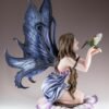 Fairy Collection~Large Blue Fairy In Flower With Hummingbird Figurine Statue 14" High New In Box!