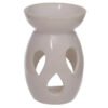 Home Fragrance~Decorative Simple White Ceramic Oil Burner with Teardrop Pattern Home Fragrance
