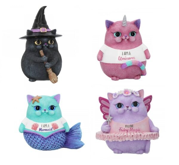 Magicun Giftware~Snapcats Figurine Lucky Cat Unicorn Mermaid Fairy Art Decor Figure Ornament Gift
