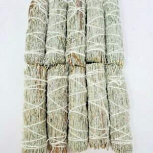 Palo Santo & Sage~10 Myrrh Sage Smudge Stick 4" (Mountain Sage & Myrrh Resin), Negativity Removal