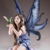 Fairy Collection~Large Blue Fairy In Flower With Hummingbird Figurine Statue 14" High New In Box!