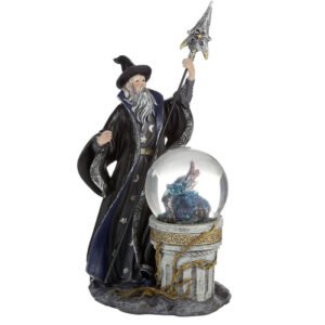 Collectable design~Spirit of the Sorcerer - Ice Dragon Wizard Snow Globe Waterball Ornament
