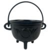 Witchcraft~4.5" Triple Moon Cast Iron Cauldron Incense Charcoal Burner