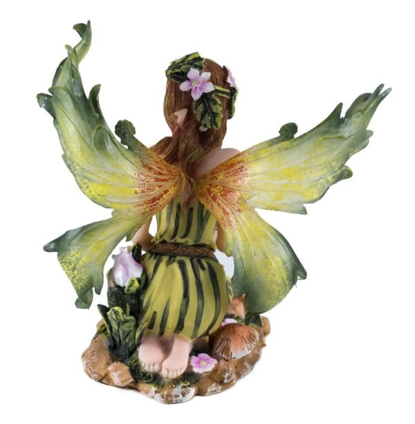 Fairy Collection~Green Fairy With Butterfly Figurine 5" Wing Span New In Box!