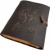 Home Decor~DOUBLE DRAGON Leather Journals Handmade Deckle Book Blank Notebook Bound Diary