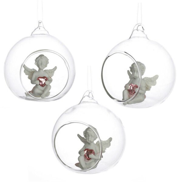 Home Decor~3 x Peace of Heaven Cherub - Sweet Dream Glass Bauble Angel Collectable Ornament