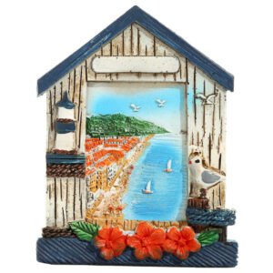Collectable design~Collectable Seaside Souvenir Beach Cabin Magnet