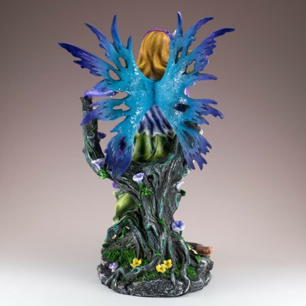 Fairy Collection~Blue Fairy By Pond With Hummingbird Figurine Statue 11.25" High New In Box!