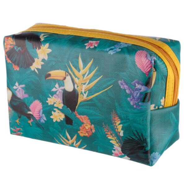 Collectable Design~Tropical Toucan Design Handy PVC Make Up Toiletry Wash Bag