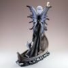 Fairy Collection~Gothic Black Fairy With Dragon In Boat Holding Lantern Figurine 10.75"H Statue