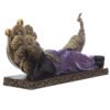 Home Decor~Purple and Black Thai Buddha with Peacock-Meditation