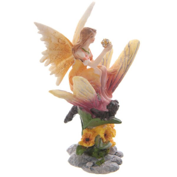 Home Decor~Cute Flower Fairy Riding Butterfly Figurine Ornament Shelf Sitter x 1