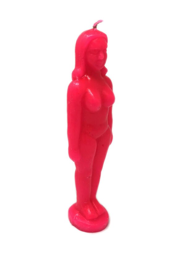 Magic Candle~Pink Woman Female Image Candela De Mujer Rosa Figurine Spell Candle Wicca Hoodoo