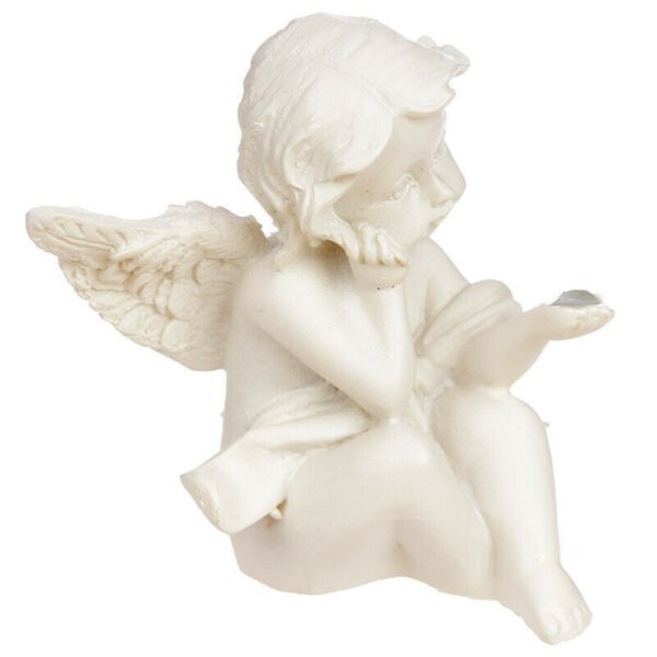 Home Decor~1 x Collectable Cherub Sitting Holding Mineral Stone Ornament