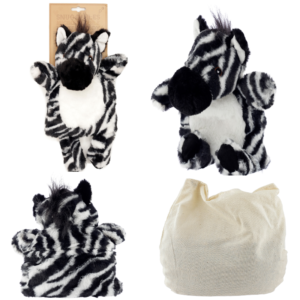 Collectable Design~ZEBRA Microwavable Snuggables Plush Wheat and Lavender Heat Pack