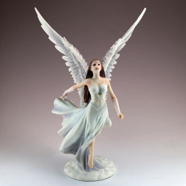 Fairy Collection~White Angel With Gold Key and Orb Figurine Statue 10.75" High New In Box!