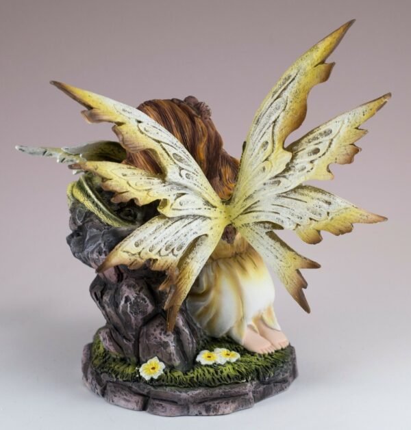 Fairy Collection~Yellow Fairy Figurine With Green Dragon 6" High Detailed Resin New In Box!