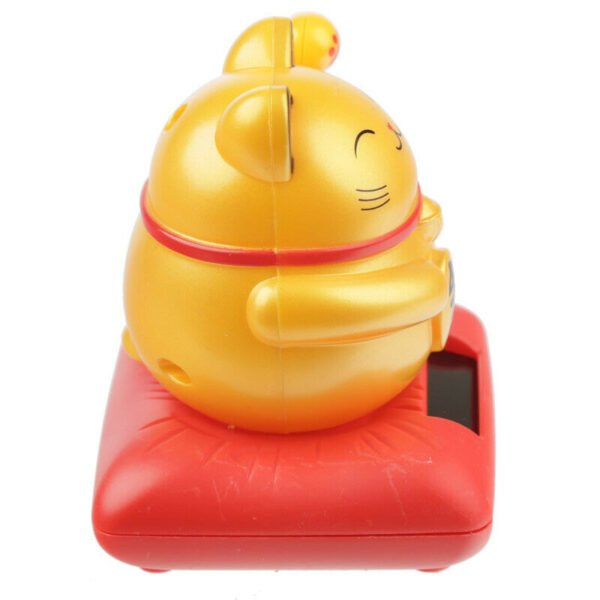 Home Decor~Cute Waving Solar Cat Design Maneki Neko Lucky Design Pal Yellow Cat