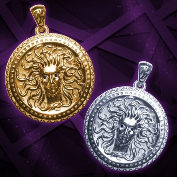 Magicun Talisman~Talisman Amulet gorgoneion or Silver Shield Retribution