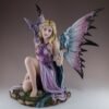 Fairy Collection~Purple Fairy With Two Baby Dragons Figurine Statue 11" Wingspan New In Box!