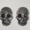 Home Fragrances ~Day of the Dead  Skull Design Stick Cone Incense Burner Ash Catcher 4" 2 pcs