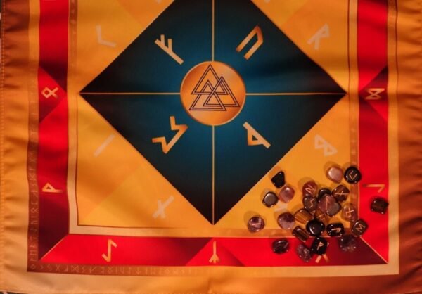 MagicunTarot Cloth~Rune cloth on the altar Celtic Wicca Runes Divination