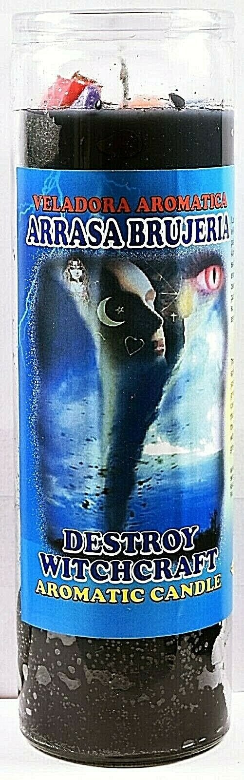 CANDLE COCKTAIL VELADORA DESTROY WITCHCRAFT / ARRASA BRUJERIA AROMATICA