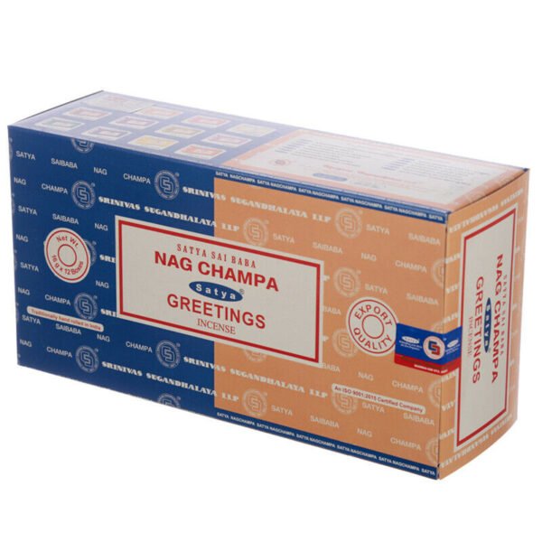 Home Fragrance~SATYA Sai BaBa Nag Champa & Greetings Incense Sticks 12 x 14 sticks
