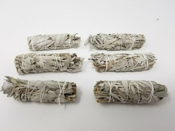 Palo Santo & Sage~5X White Sage Smudge Sticks / Wands 4 - 5 " Negativity Removal