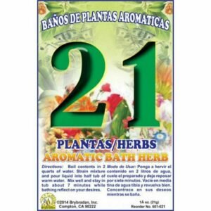 【Bath Herb】Spiritual Aromatic Bath Herb 21 HERBS 21 PLANTAS Bano de Hierbas 1oz