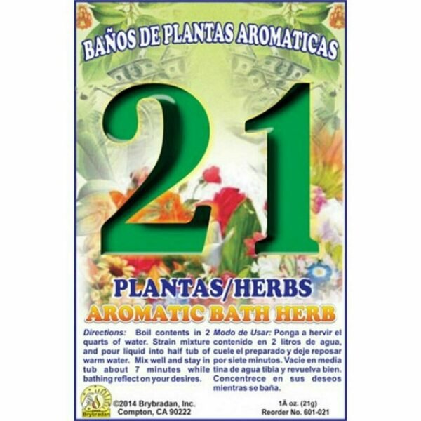 【Bath Herb】Spiritual Aromatic Bath Herb 21 HERBS 21 PLANTAS Bano de Hierbas 1oz
