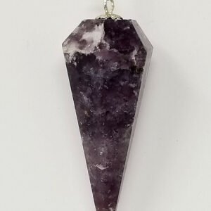 s-l1600_68c71b19-ab1a-4ffe-acba-5b37c4c1f918 Magicun Stone~Lapidolite Pendulum with Chain, Faceted (Natural Crystal Stone)