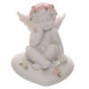 Home Decor~Collectable Cherub Sitting on Heart with Pink Roses