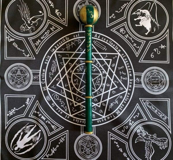 MagicunTarot Cloth~Magic Scepter of the Wand of the Golden Sunrise Air Golden Dawn