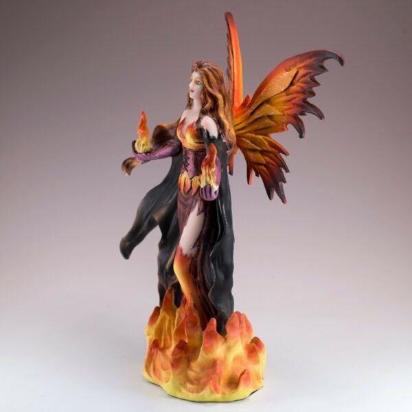Fairy Collection~Black and Orange Fire Fairy Figurine Statue 11" High New In Box