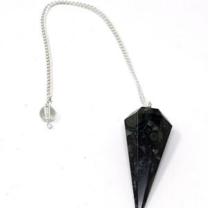 s-l1600_6aea042e-280b-410a-b2fa-579bb64ac123 Magicun Stone~Kambaba Jasper Gemstone Pendulum with Chain, Faceted (Natural Crystal Stone)