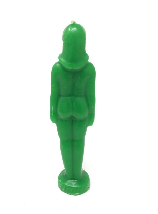 Magic Candle~Green Woman Image Female Candela De Mujer Figurine Spell Candle Wicca Hoodoo