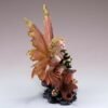Fairy Collection~Peach Fairy With Dragon Sitting With Mushrooms Figurine Statue 5.75" High New