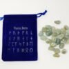 Runes & Stones~Green Aventurine Rune Set Healing 25 pc with Velvet Bag