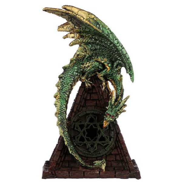 Collectable design~Stained Glass Window LED Dark Legends Dragon Figurine