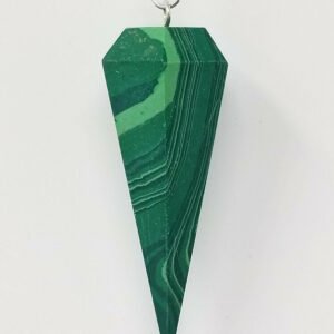 s-l1600_6eaad71a-0079-4a71-b5b2-cc7db88a84a6 Magicun Stone~Malachite Pendulum with Chain, Faceted (Natural Crystal Stone)