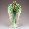Fairy Collection~Green Peacock Fairy Angel Figurine With Feather Wings 9.25"H Resin Statue New!