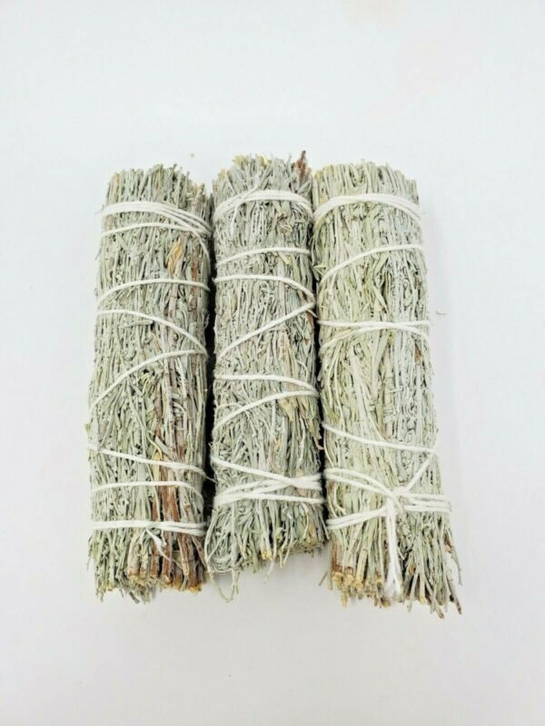Palo Santo & Sage~3 Myrrh Sage Smudge Stick 4" (Mountain Sage & Myrrh Resin), Negativity Removal