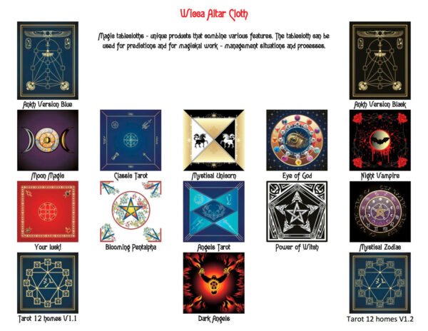 MagicunTarot Cloth~Wicca Magic Cloth Altar Tarot 12 homes V1.1