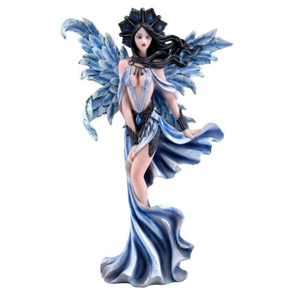 Fairy Collection~Blue Wind Fairy With Feathered Wings Figurine Statue 9.75" High New In Box!