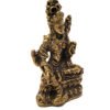 Hinduism Statues & Figures~Brass Antique Finish 1.25" Sitting Tara Mini Statue